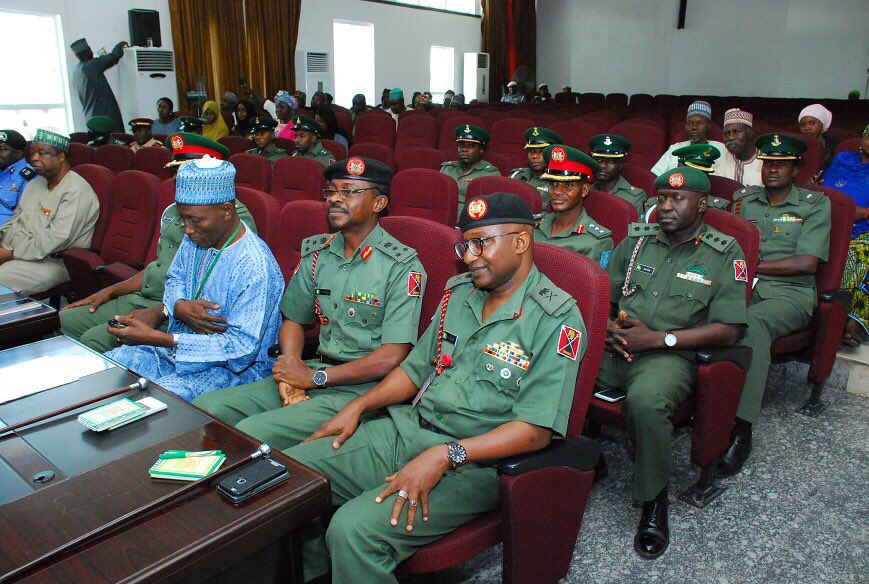 SBMediaOffice's tweet photo. ...discharge their duty of ensuring security in the country.
While announcing a cash donation of N4Million and another N6Million for the redemption of last year's pledge, Governor Sani Bello expressed the need for the ex-servicemen and their families to be supported... https://t.co/oE4jFVFbdD