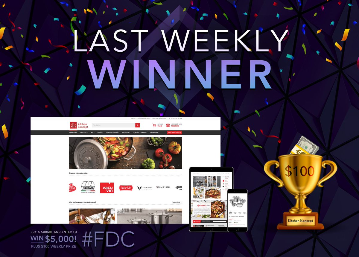 Congrats to Kitchen Koncept (kitchenkoncept.com.vn) for winning our last weekly prize of $100 in the Flatsome Design Competition! #FDC⠀
⠀
The contestant with the most likes on 15th of December will win the prize of $5,000! 💵 Vote for your favourite: bit.ly/fdc-vote