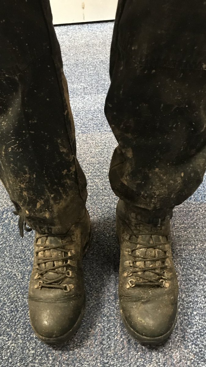 Happy muddy dad after a vehicle is pursued by <a href="/tvprp/">TVP Roads Policing</a> and decamps. Occupant tracked by Iggy through woods over a fence and across fields, ending up at a busy road opposite a pub. Where <a href="/tvprp/">TVP Roads Policing</a> find a very muddy man trying to get a lift. #DontDitchTheDogs #Nicked