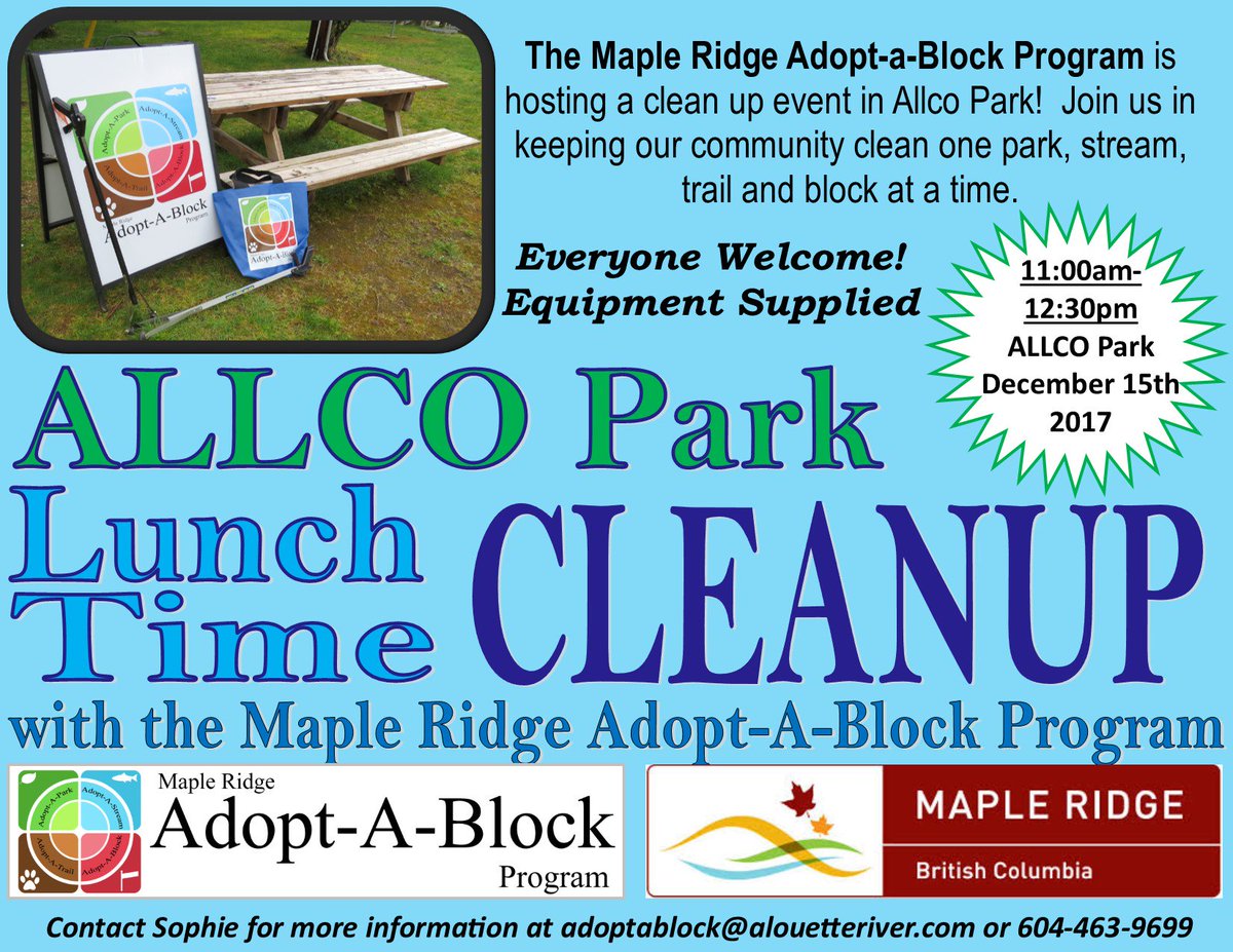 Join us this FRIDAY for a lunch time clean up :) #Adoptapark