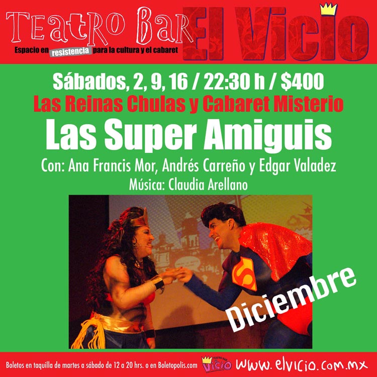 Tenemos #PasesDobles para "Las Súper Amiguis" SÁBADO 22:30 hrs <a href="/elvicioteatro/">Teatro Bar El Vicio</a> envía AMIGUIS y TU NOMBRE a promocionesociodf@gmail.com