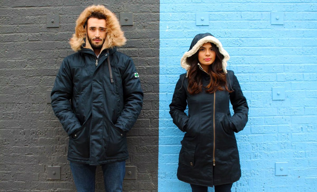 peta's tweet photo. Winter fashion that's #CrueltyFree 😉 @hemphoodlamb's coats are warm, sleek, &amp; 100% #vegan 💙 https://t.co/XFUePgqCYt #HoodLamb #HempTailors #CanadaGooseKillsDay https://t.co/HtrnaDvvza