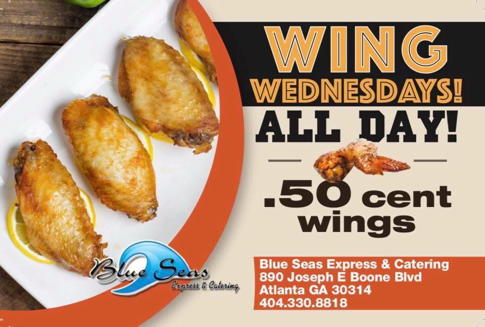 10000Fearless's tweet photo. What's for dinner? Let @BlueSeasExpress be your 1st choice!
Stop by Today for: WING WEDNESDAY!! $0.50 cent wings! Just name your sauce! Or you can order from our made-to-order menu or our wildly famous Blue Seas Express $1 Steam Table!
#BlueSeasExpress #WingWednesday #WeBuyBlack https://t.co/cv3lClazJO