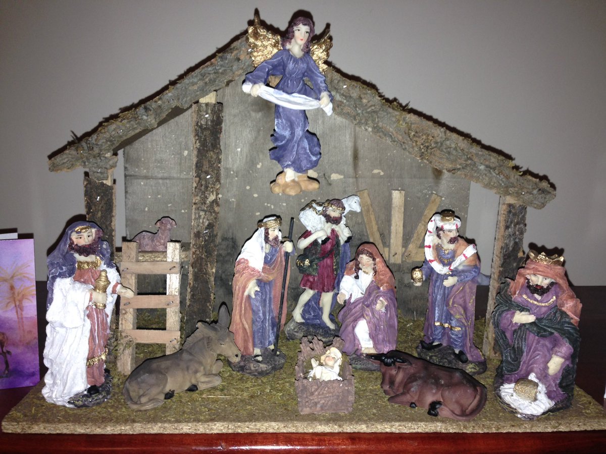 drumaroad's tweet image. Nativity crib ready for Advent!