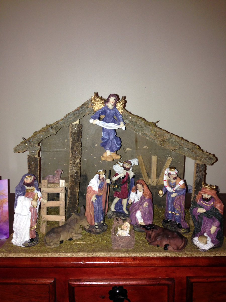drumaroad's tweet image. Nativity crib ready for Advent!