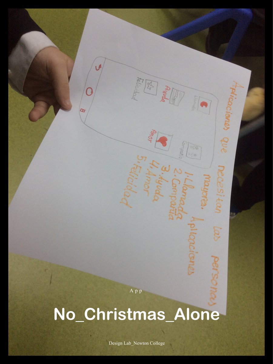 DesignLab5's tweet photo. Nadie solo en #Navidad | primeros bocetos de nuestra #app @DesignLab5 @newton_college #designthinking #empathy https://t.co/CnpZZ3eOOY
