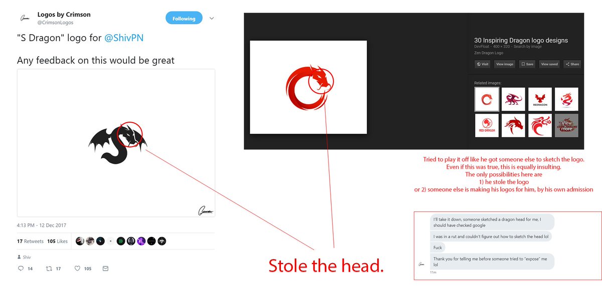 owen_roe's tweet image. I have known Crimson longer than most of my followers have known me so this is a little hard for me to tweet. Unfortunately, people keep falling into his trap.

DO NOT purchase a logo from @CrimsonLogos. He has been stealing logos for months and there are probably more.