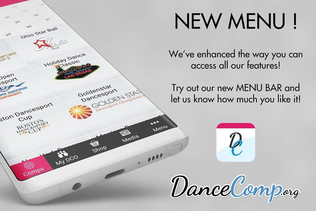 DanceCompOrg's tweet image. We've enhanced the Menu bar to make it easier for our users to access and enjoy all the features the app has to offer. Let us know what you think!