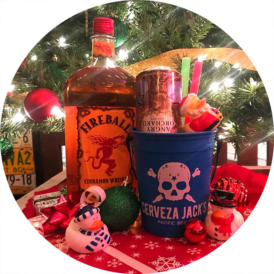 get lit like a christmas tree with the december cocktail of the month,
the angryballs!

fireball cinnamon whiskey served over ice & topped with angry orchard hard cider! 🎄