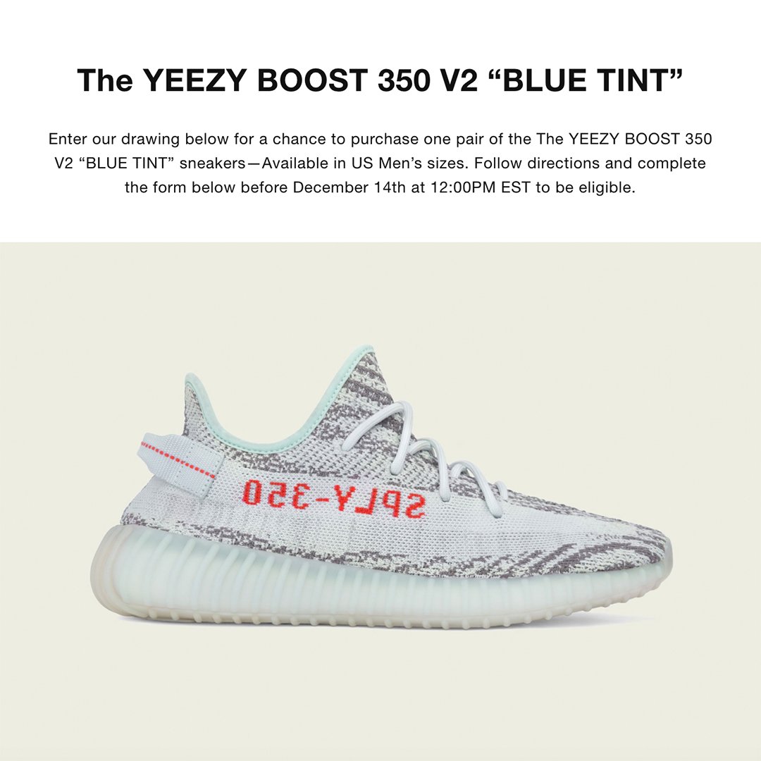 Adidas Yeezy Boost 350 V2 Blue Tint Releases December 2017