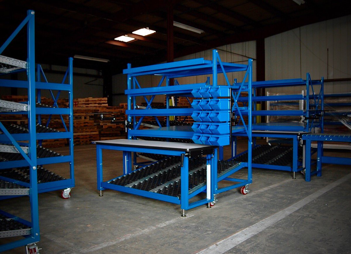StackbinCorp's tweet image. Workcell we designed and built for Beuhler, great Co to work with. #workcell #workbench #workstation #conveyor #mobile #shelving #madeinusa