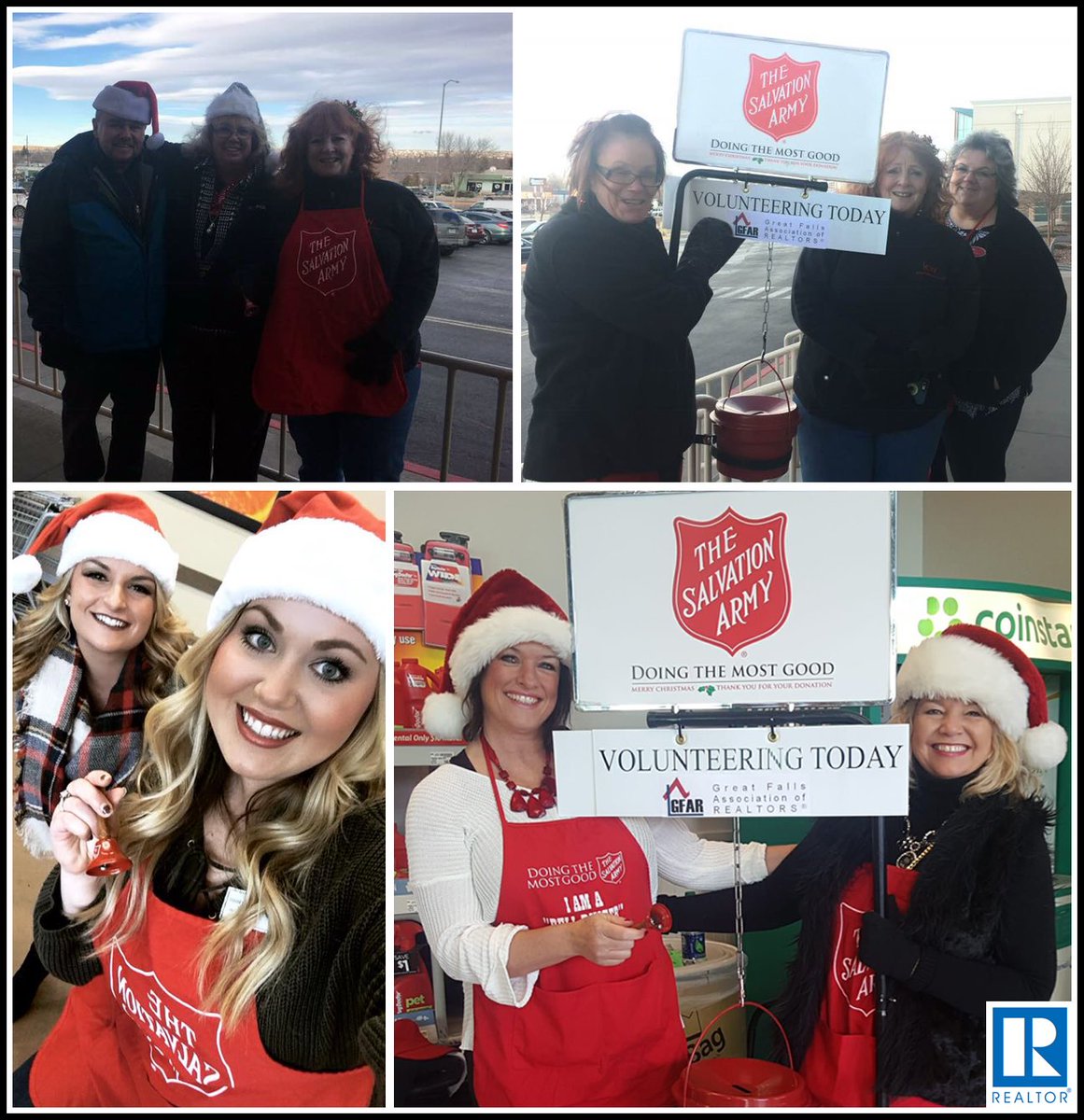 GFAssocRealtors's tweet photo. HUGE Thank You to the REALTORS®️ who braved the wind today to help raise money for such a great cause! #RealtorRingDay #Realtor #SalvationArmy https://t.co/v7sAqGPjBo