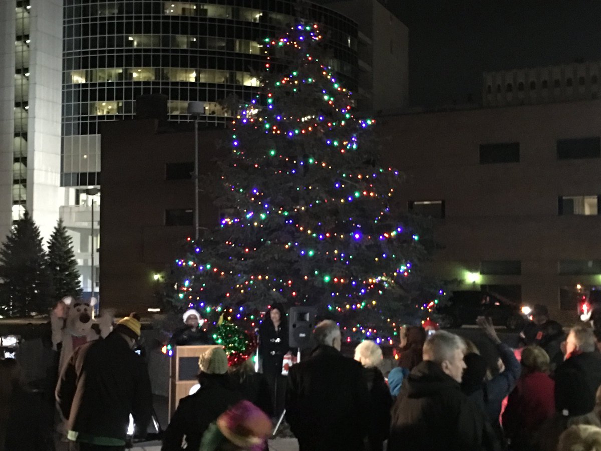 Pontiac’s Tree Of Hope is lit to welcome the Holiday Season to the city.