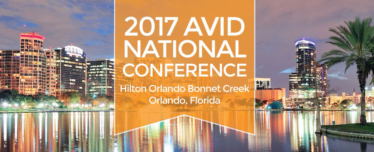 Who is ready for AVID national Conference in Orlando, Florida next week!?! #AVIDNC17 #ThisIsAVID
