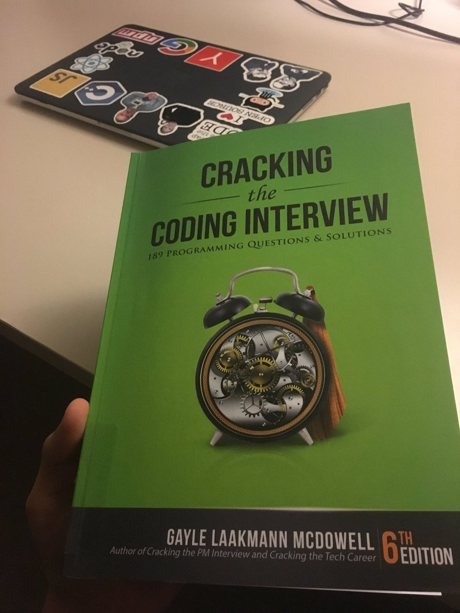 ifCoffeeEquals0's tweet image. Finally,I received the book. Internship interviews will be cracked. 💪💪😄 @gayle 
#CrackingTheCodingInterview
#FreeCodeCamp #100DaysOfCode #JavaScript #C++