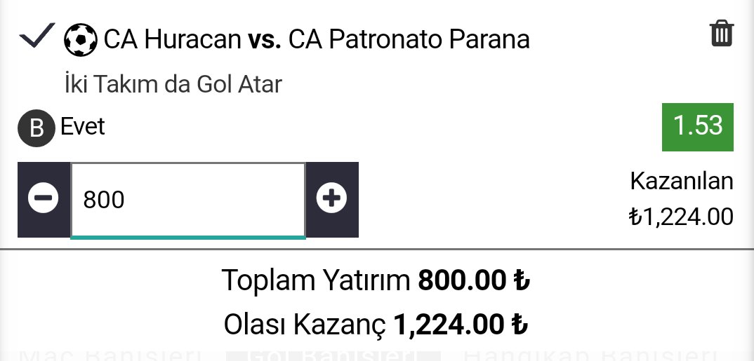 Yatma ihtimali olmayan bahistir....
Oyna kazan...