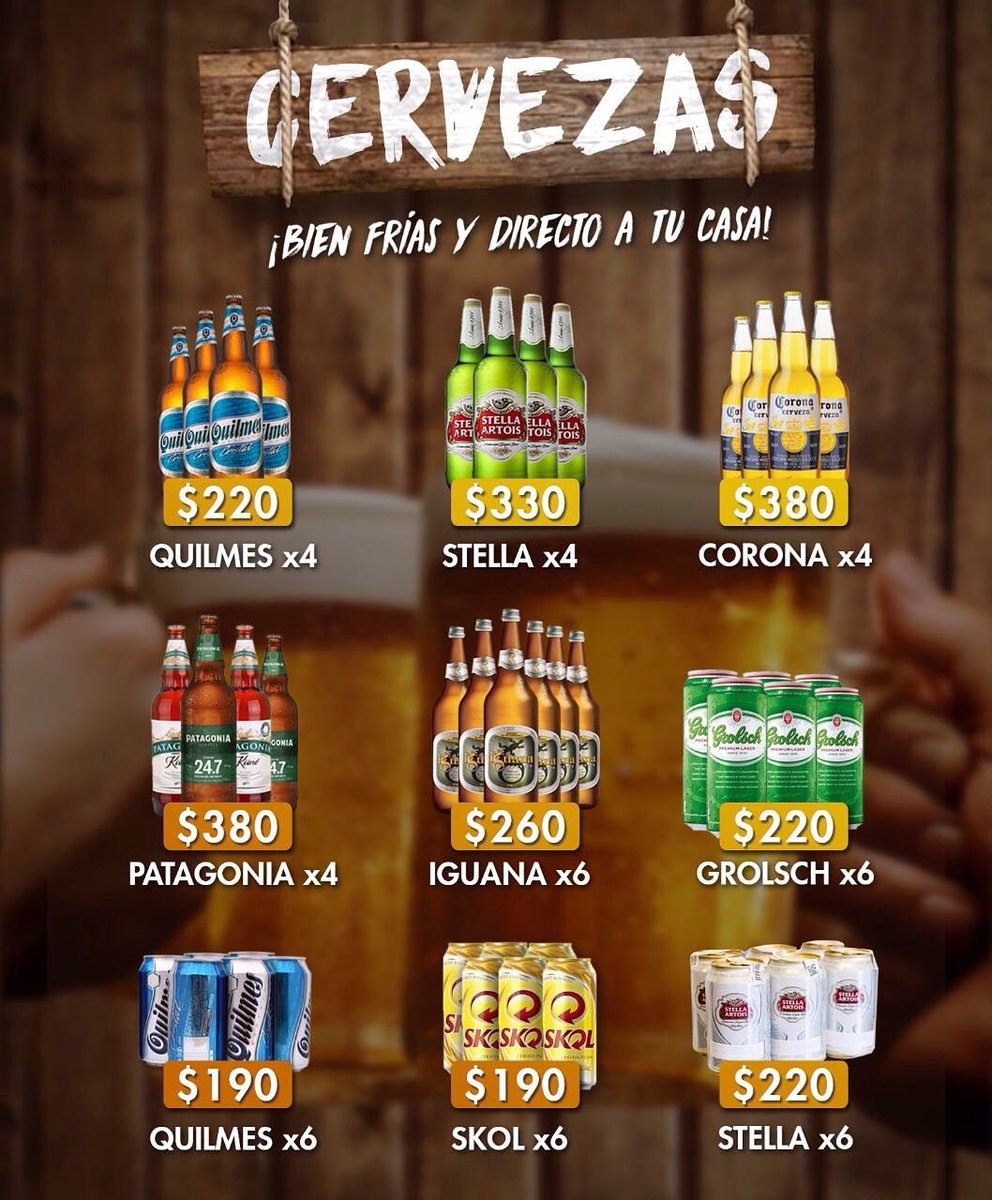 LaPreviaBebidas's tweet photo. Los combos de siempre y mas de 100 bebidas para vos!
Hace tu pedido al 3413025197 y te lo llevamos en minutos.😀🍺 https://t.co/gJ3Xq628oQ