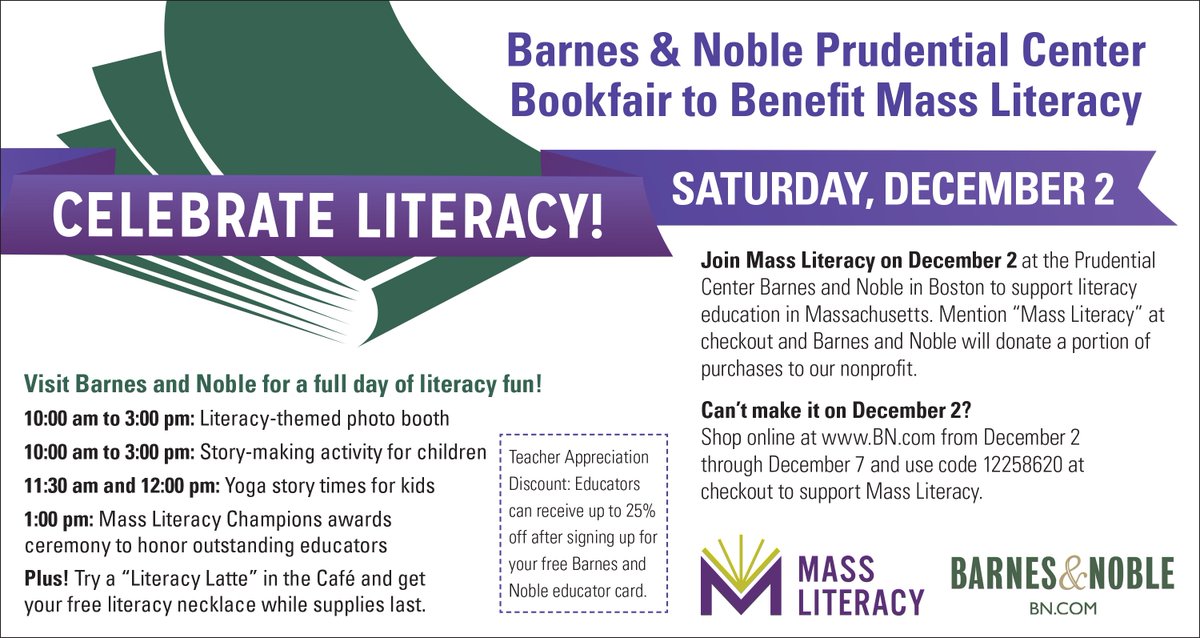 Mass Literacy On Twitter Don T Miss Our Celebrate Literacy Event