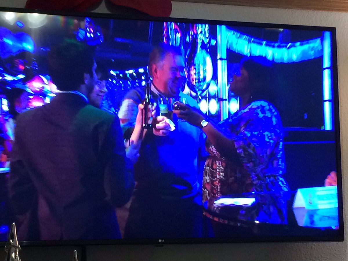 kittykate618's tweet photo. @UplandBrewCo Sorry this pic is horrible but I just spotted your logo on Parks and Rec😍 https://t.co/tK7uQCV3EF