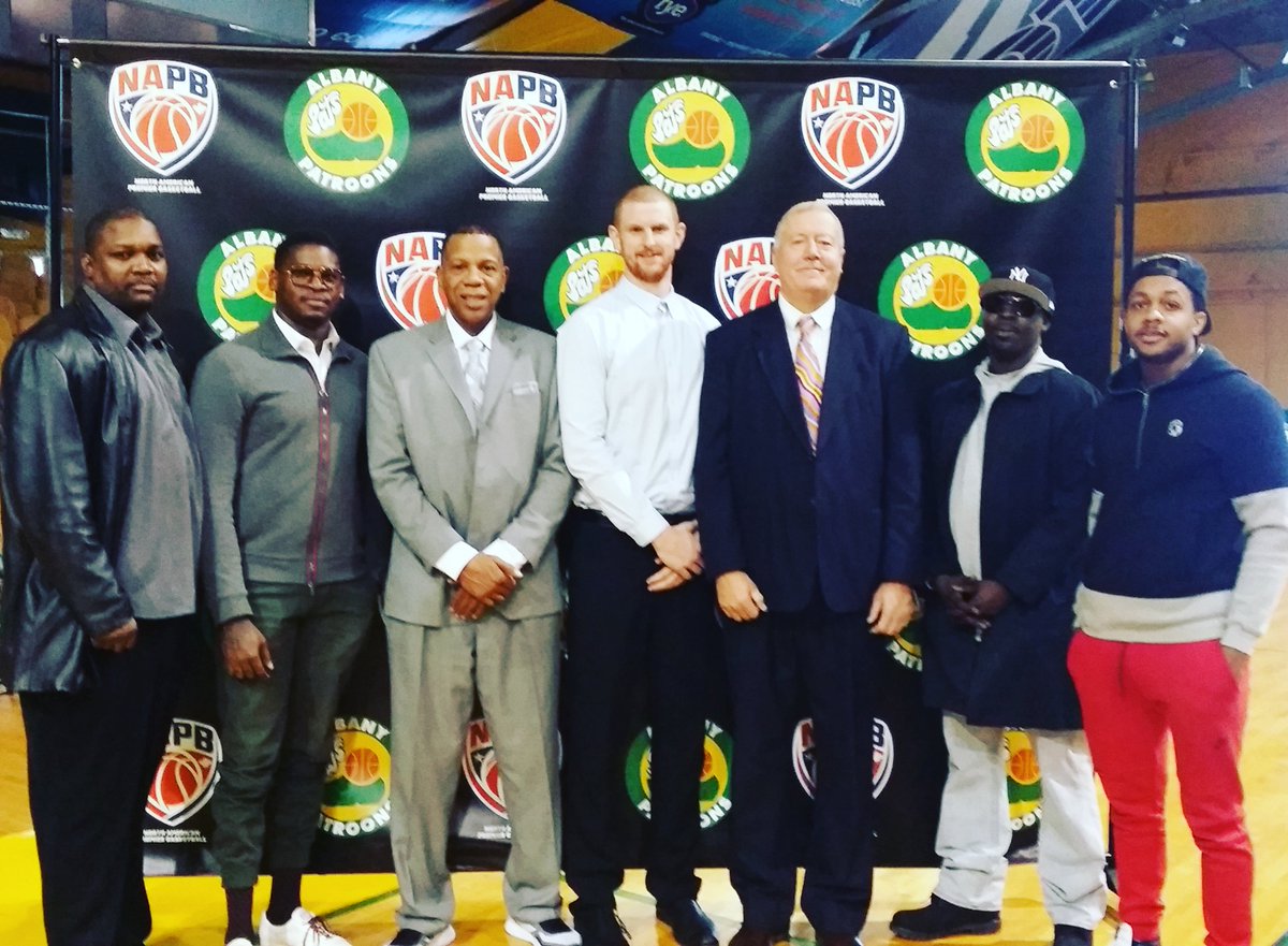 So this happened...welcome to the Patroons family, Smush Parker, Nick Evans, and Shane Rector....home opener Jan 6th #themagicisback #patroonsbasketball #albany #albanypatroons #basketball #napb