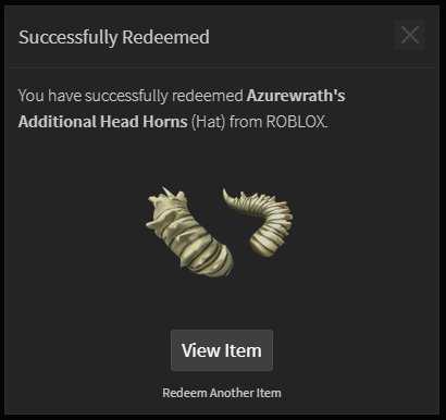 Rare On Twitter Thank U Ashmariess - roblox azurewrath's additional head horns