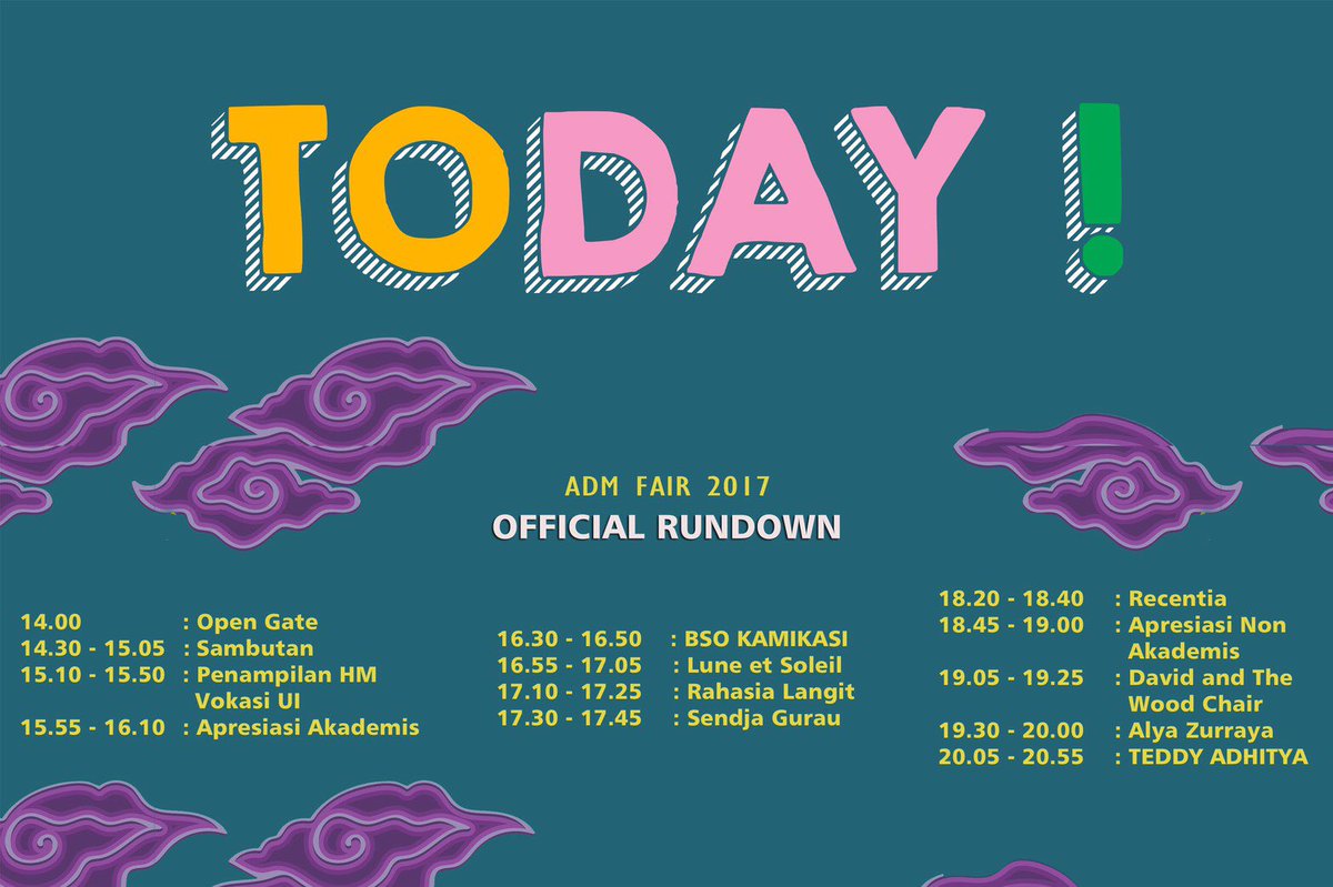 🎊[WELCOME TO ADM FAIR]🎊

WHOAH! The day is coming! What will happen today?
ADM Fair will makes your day to be a great day!🎉🎊

So, what are you waiting for?
Let's grab your ticket!

See you there!🙆🏻