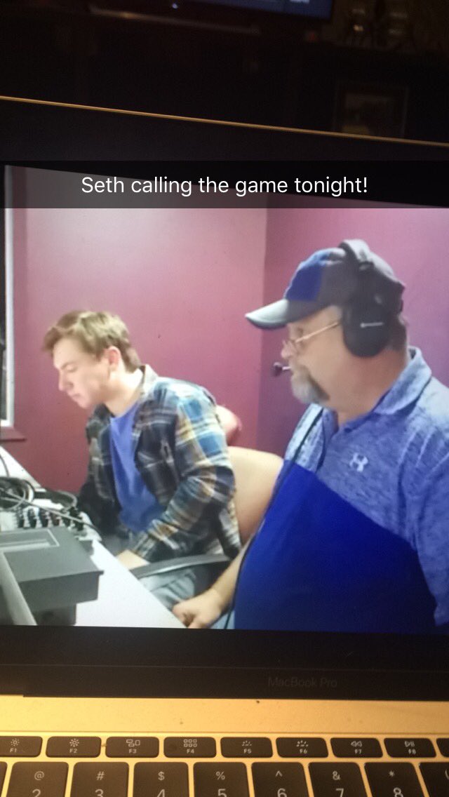 ctboleman's tweet photo. Nephew @sethboleman calling the Brock game tonight.  Let’s go Brock! https://t.co/bZU4xZbAMQ