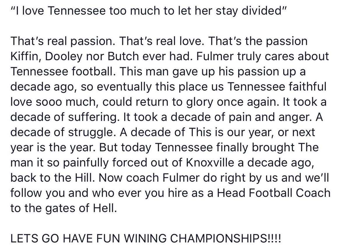 mkeUTgreatagain's tweet photo. #MTGA #tennesseefootball #UT #uTEE #coachfulmer #thehill #knoxville #sec #ItJustMeansMore #bringithome #headedtothetop #vfl @RodTurner14 https://t.co/DXTrMgL2sD