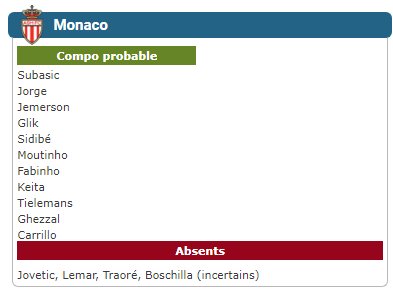 MatchsCompo's tweet image. #ASMSCO 

#CompoProbables: