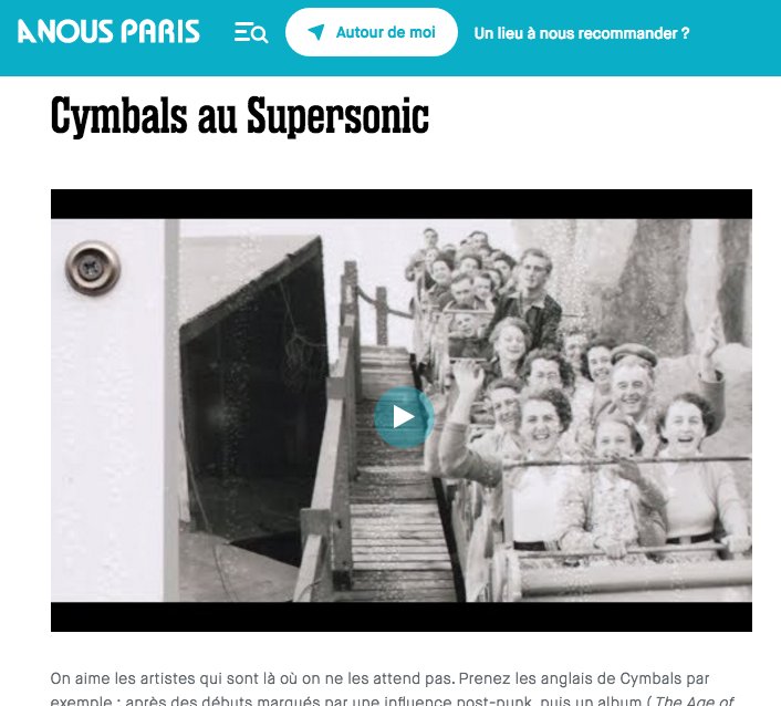 Le concert de <a href="/CYMBALSmusic/">CYMBALS</a> est dans la sélection des concerts de la semaine prochaine de <a href="/anousparis/">A NOUS Paris</a> ♡ anousparis.fr/a-ecouter/sele…