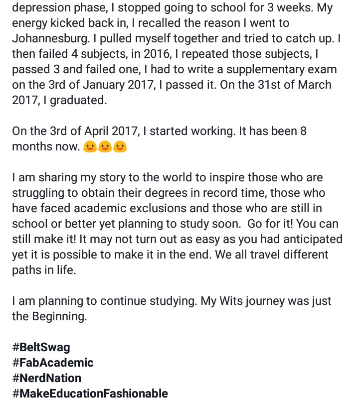 mbali_ndlela's tweet photo. "I am sharing my story with the world to inspire those who are struggling to obtain their degrees..."👏❤ https://t.co/Lu81Ac66VF