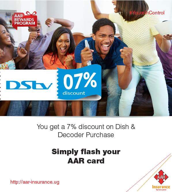 AARInsuranceU's tweet photo. #AARRewardsProgram
Get to enjoy a 7% discount every time you purchase a Dstv kit courtesy of the AAR Rewards program. Simply present you AAR membership card to enjoy the discount.
Click here: https://t.co/b458WAIqyb for more information.
#YoureInControl https://t.co/O0I8AKgsVj