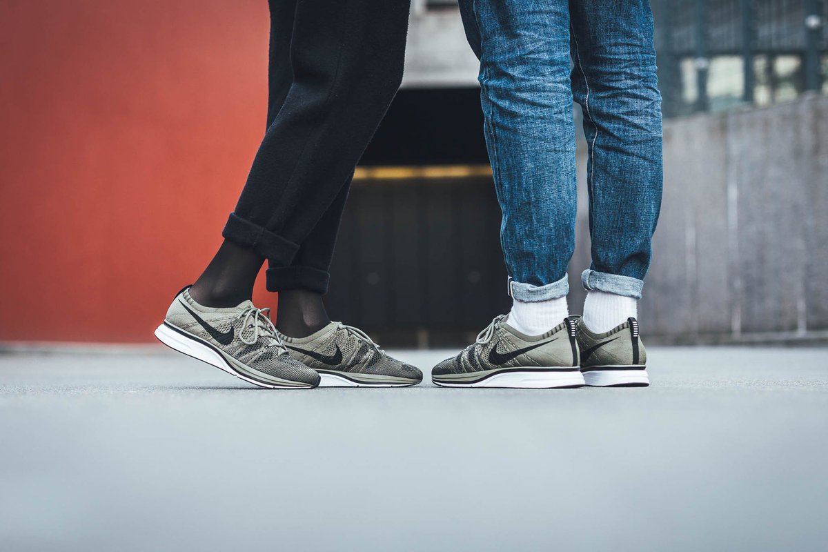 olive flyknit trainer