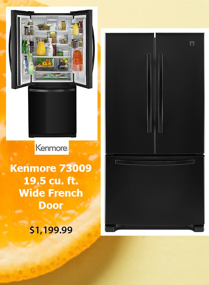 MSNETappliances's tweet image. Kenmore 73009 19.5 cu. ft. Wide French Door  $1,199.99   Shop now: goo.gl/NVZnb6