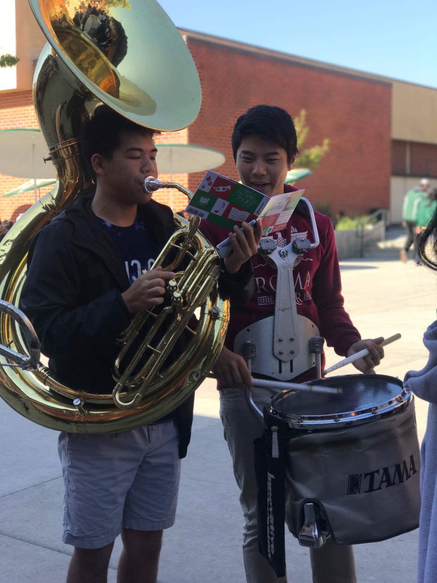 templecityasb's tweet photo. A band-tacular performance from our very own POTC during lunch today! Happy December rams! ヽ(*´∀｀)🌟🎄 https://t.co/V9Ll59Mcmz