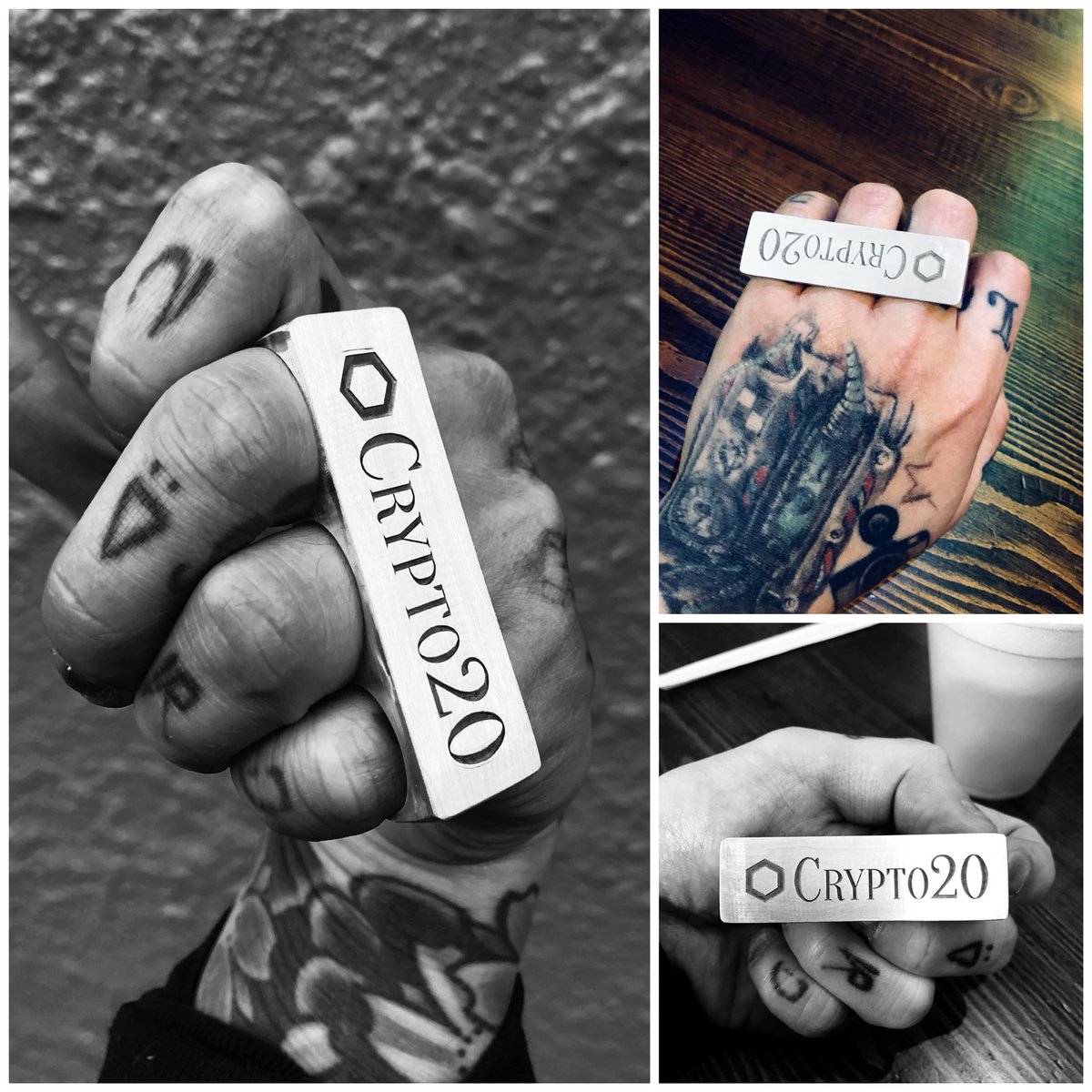 RecReal's tweet photo. Almost forgot to show my #custommade 3 finger @CRYPTOtwenty ring. Def a good look. #blockchain #recognizereal
#bitcoin #C20 #Crypto20 #crypto #Cryptotwenty #StreetStyle #bitcoin #hiphop $btc $eth $ltc $xrp $nem $dash $ada $neo $omg $qtum $lsk $etc $bch $waves $xmr $zec https://t.co/GFmkL5F2NW