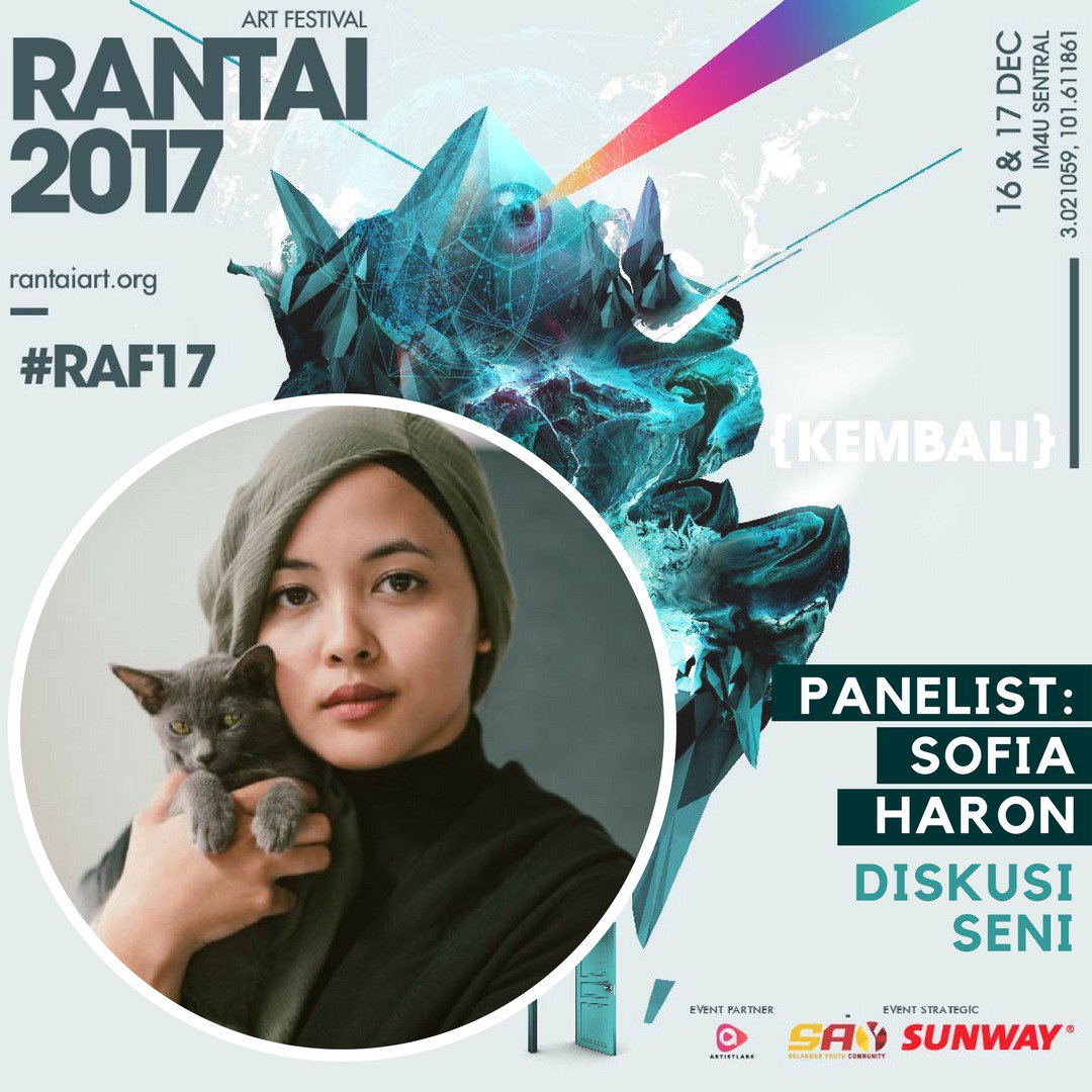 ARTOMovement's tweet photo. @SisiSeni @AsterikAnakSeni @BalaiSeniNegara @twt_seni @klsketchnation Our third panelist is Sofia Haron. Sofia graduated with BFA majoring in painting from UiTM in  2015. She is currently undergoing  residency program at Sembilan Art. #ARToTalk #RAF2017 https://t.co/PQW7f2GY9P