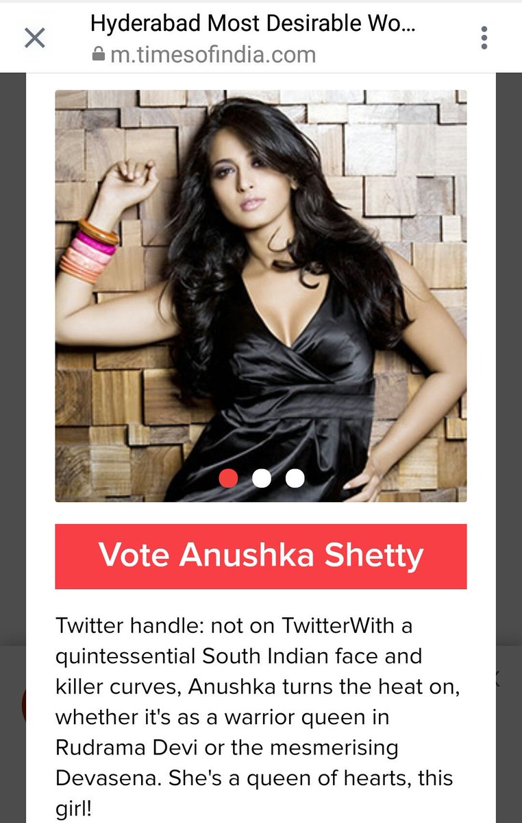 sweetyanushkafc's tweet photo. Vote for #AnushkaShetty 😍👑🔥

Hyderabad Times - https://t.co/9FM9U8zSbG

Chennai Times - https://t.co/7RdDvs8ELR

#TimesMostDesirable2017 https://t.co/hlDDCWBzuW