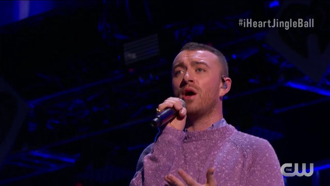 EmmaLynAvery's tweet photo. @AdelaineMorin, your husband @samsmithworld shook the house tonight @iHeartRadio #JingleBall #iHeartJingleBall #iHeartRadio https://t.co/U3HXdF7iUN