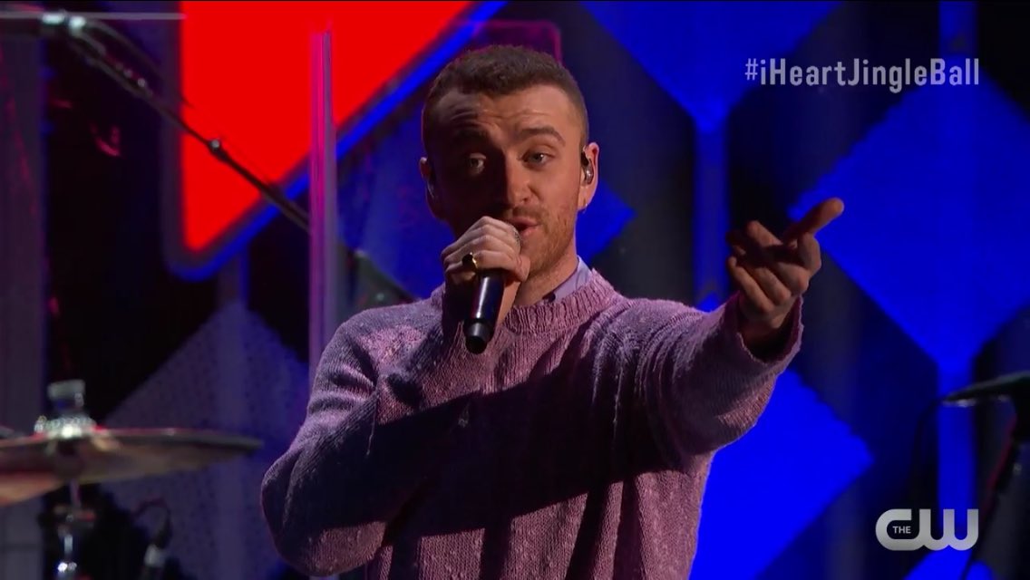 EmmaLynAvery's tweet photo. @AdelaineMorin, your husband @samsmithworld shook the house tonight @iHeartRadio #JingleBall #iHeartJingleBall #iHeartRadio https://t.co/U3HXdF7iUN