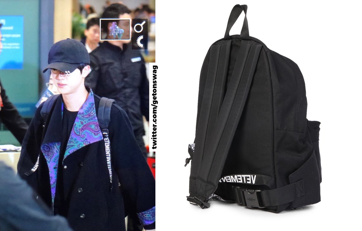 Beyond The Style ✼ Alex ✼ on X: JIN #BTS 190410 airport #JIN #방탄소년단 #진 #석진  TEEAZSTUDIO beyond the future t-shirt white Thom Browne Classic Cashmere  Cardigan Thom Browne business bag in