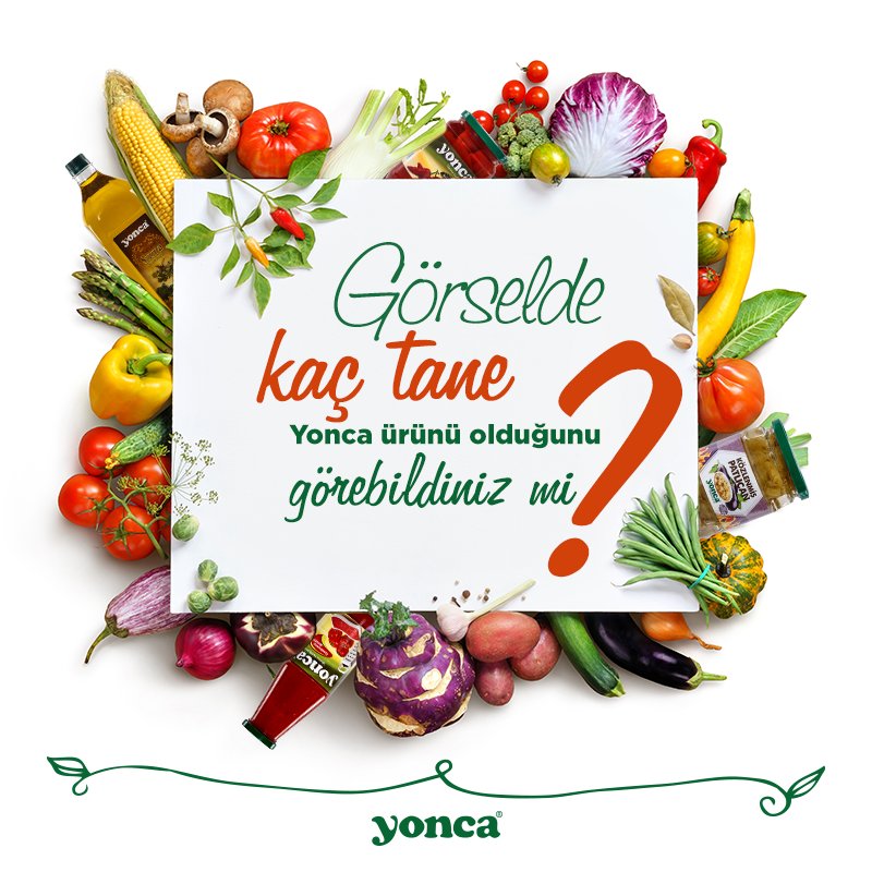 yonca_gida's tweet photo. Sebzelerin arasında kaç tane Yonca ürünü olduğunu görebildiniz mi? Doğru cevabı yorum olarak yazın, sürpriz hediyeler kazanma şansı yakalayın. https://t.co/L3f40Ytg2F