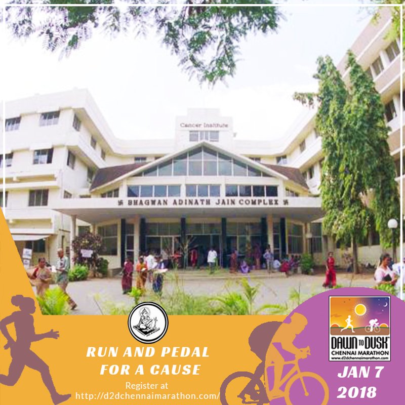 D2DMarathon's tweet photo. The Cancer Institute (WIA) Chennai, is one of the oldest Cancer research institutes in the country. It was the first specialised hospital for cancer in South India at a time when there was no public awareness about it. At the forefront of Cancer... https://t.co/0cmCF5Qqok https://t.co/jYu36niA4a