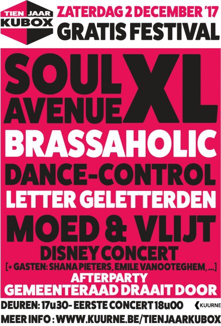 FrancisBenoitku's tweet photo. #10 jaar #kubox #kuurne vanavond vanaf #18u. Gratis Kuurns festival. #be there. https://t.co/bHGFcseZec