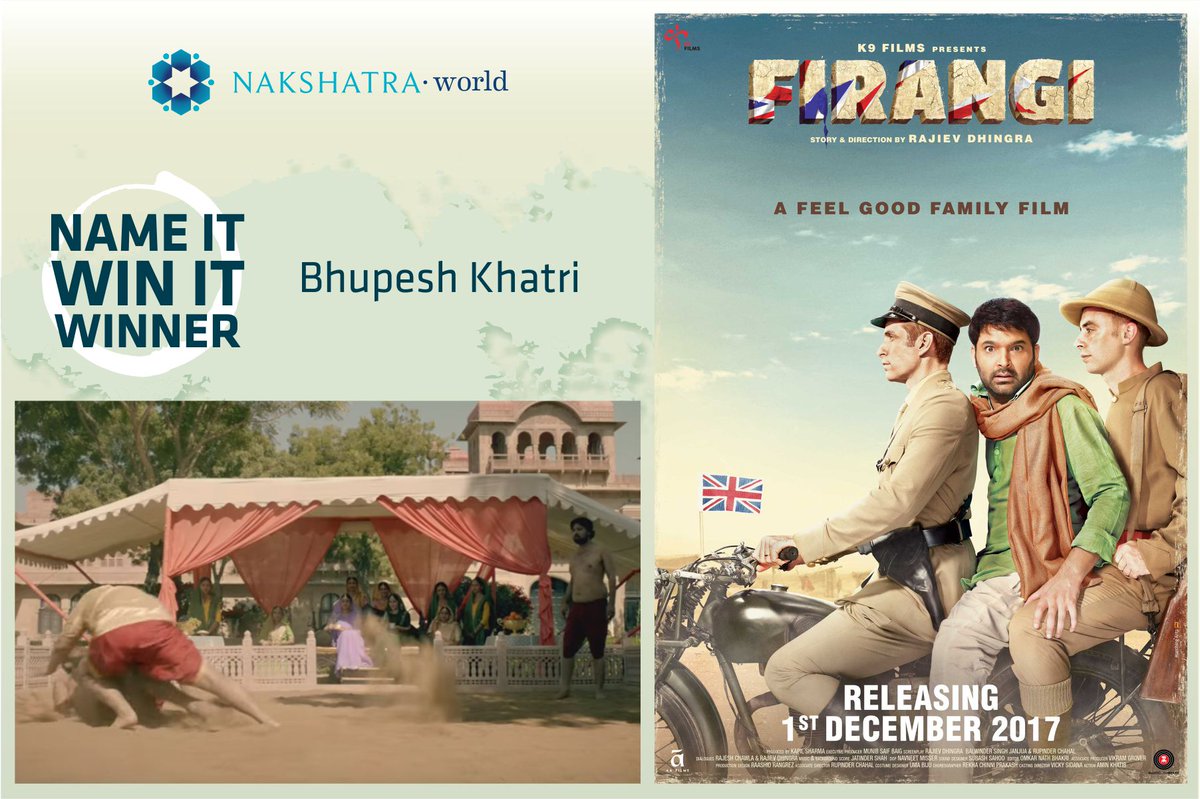 worldnakshatra's tweet photo. Congratulations @BhupeshKhatri8 on winning the couple movie tickets for @FIRANGIFILMFC . You were the quickest in giving the answer to the contest. Ans. is Kushti / Pehlwani. :) https://t.co/2ML4dsykoh