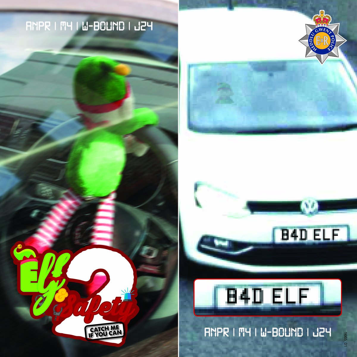 Overnight, we’ve received 100s of reports of naughty elves who've made their way into homes around Gwent and as officers continue their investigation into the ringleader’s whereabouts, this morning, our officers spotted the notoriously naughty #Elf travelling down the #M4 #badelf