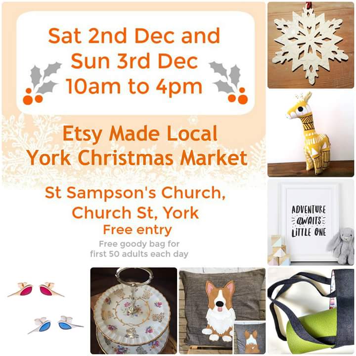 Today's the day! Team York's Etsy Made Local Christmas Market will officially open at 10am! 
We'll be open today &amp; tomorrow 10am-4pm.
Don't forget, on both days, the first 50 adults through the door get a free goody bag 🎅
#etsyuk #smartsocial #York #YorkChristmas