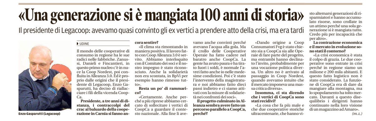 Stefano_Sedrani's tweet photo. Il disastro #cooperativo in #FriuliVeneziaGiulia. In pochi anni con gli stessi vertici perse decine di #Cooperative e centinaia di posti di #lavoro. E i vertici sono ancora lì! @LegacoopN se ci siete battete un colpo! #Legacoop #Coopca #CoopOperaieTs https://t.co/631j2yuiqI