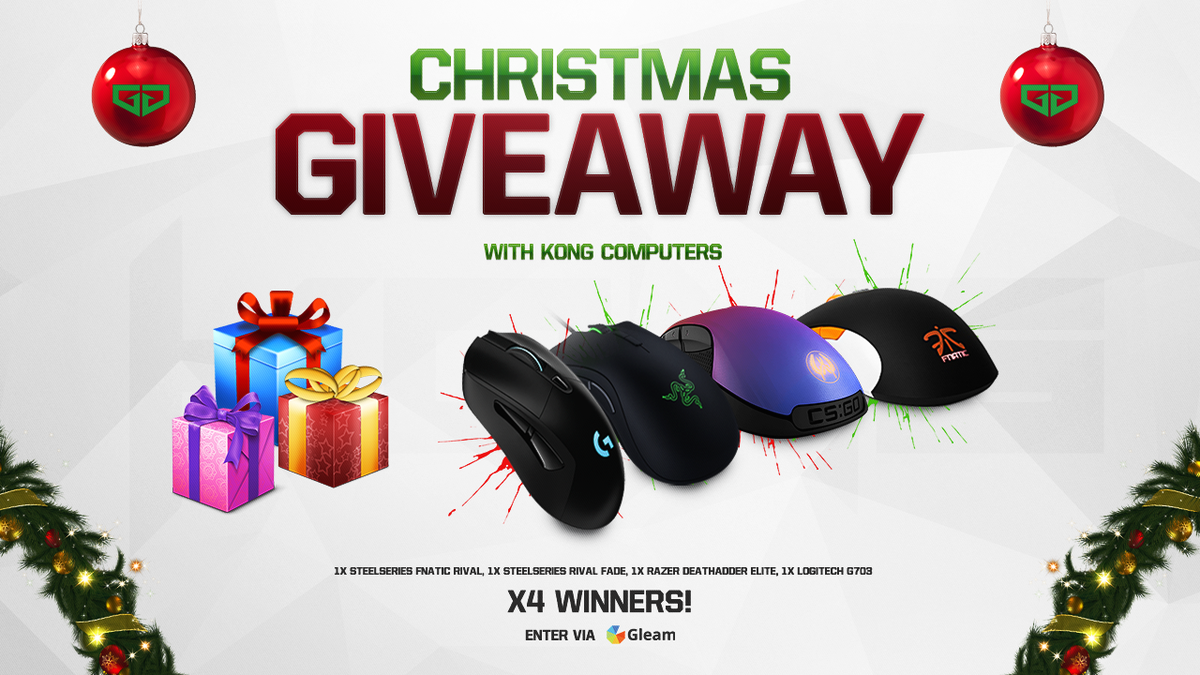 JAMGamingAU's tweet photo. We have teamed up with @KongComputers for a Christmas Giveaway!🦌🎅🎄

1x #SteelSeries Rival Fnatic
1x #SteelSeries Rival Fade
1x #Razer Deathadder Elite
1x #Logitech G703

Enter ➡️ https://t.co/rbFveDjGFt

Drawn 27/12 -- Good Luck! https://t.co/XYLf6SUDQc