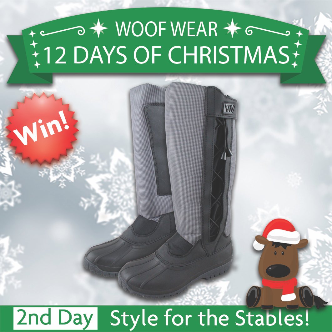 On the #2nddayofChristmas #WoofWear gave to me…the chance to win a pair of Fleece Lined Yard Boots.
Warm &amp; cosy with a funky lace detail, they’ll keep your feet super toasty in the chilliest of weather!
For your chance to #win sign up to our mailing list bit.ly/WoofWearSignUp
